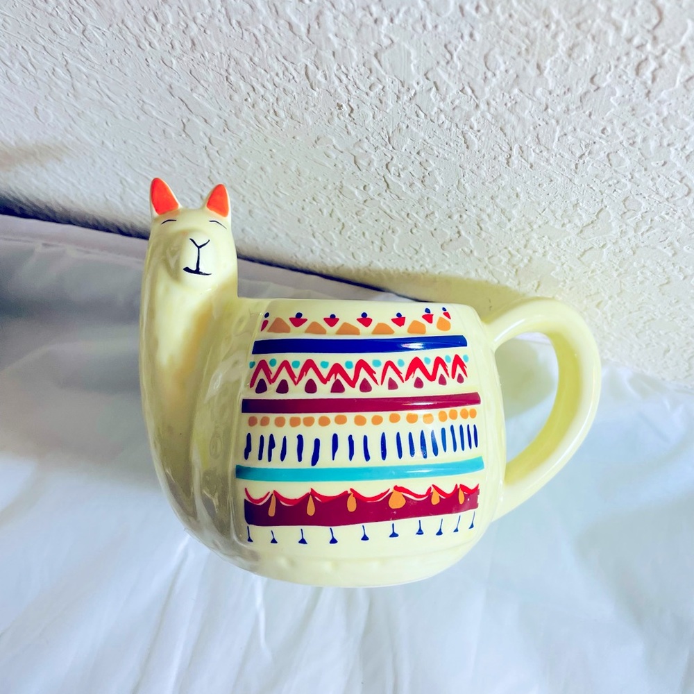 Modern Gourmet Foods Llama Coffee Water Mug Cup Ceramic Southwest 16oz.